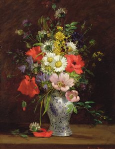 Naturaleza muerta con flores en un jarrón, c.1866